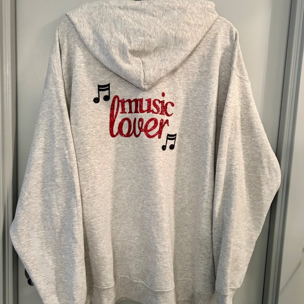 Hoodie Full Zip XL "MUSIC LOVER"